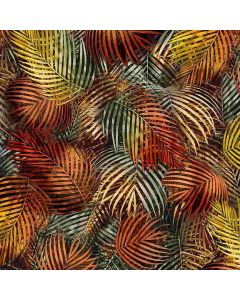 Wild at Heart: Tropical Forest Leaves Multi -- Timeless Treasures Fabrics wild-cd1636 multi
