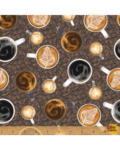 Coffee Shop: Latte Art -- Windham Fabrics 52260-8