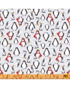 Snow Day: Penguins Gray -- Windham Fabrics 52599d-5
