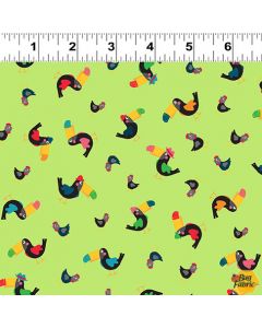 Busy Street: Toucans Lime -- Clothworks y3201-18