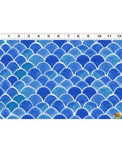 Sanibel: Fish Scales Light Royal Blue -- Clothworks y3207-91