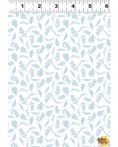 Guess How Much I Love You: Leaves Light Denim -- Clothworks Textiles y3686-87 - 1 yard 33" remaining