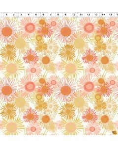 Cluck Cluck Bloom: Crazy Daisies White -- Clothworks y3791-1