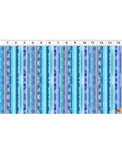Colorama: Stripe Multi Bright (blue) -- Clothworks Textiles y3808-56 