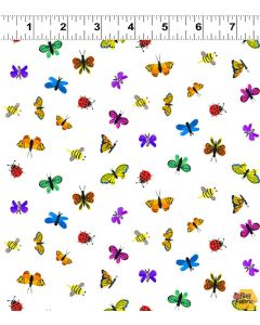 Colorama: Butterflies White -- Clothworks Textiles y3809-1