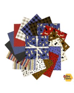 A Dog's Life: 10" Squares (42 - 10" squares) -- Clothworks tsq0345